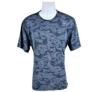 T-Shirt Short Sleeve Blue Marbled Style 3RBMS1338 Reebok Men's Size Large